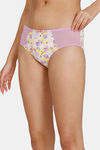 Zivame Retro Vibes Low Rise Full Coverage Hipster Panty - Violet Tulle — thumbnail 5